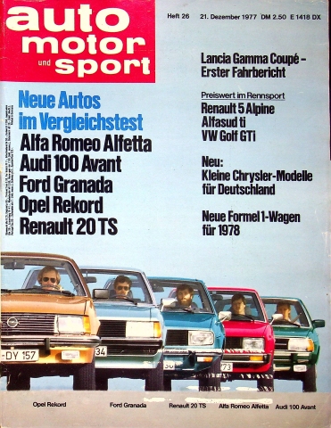 Deckblatt Auto Motor und Sport (26/1977)